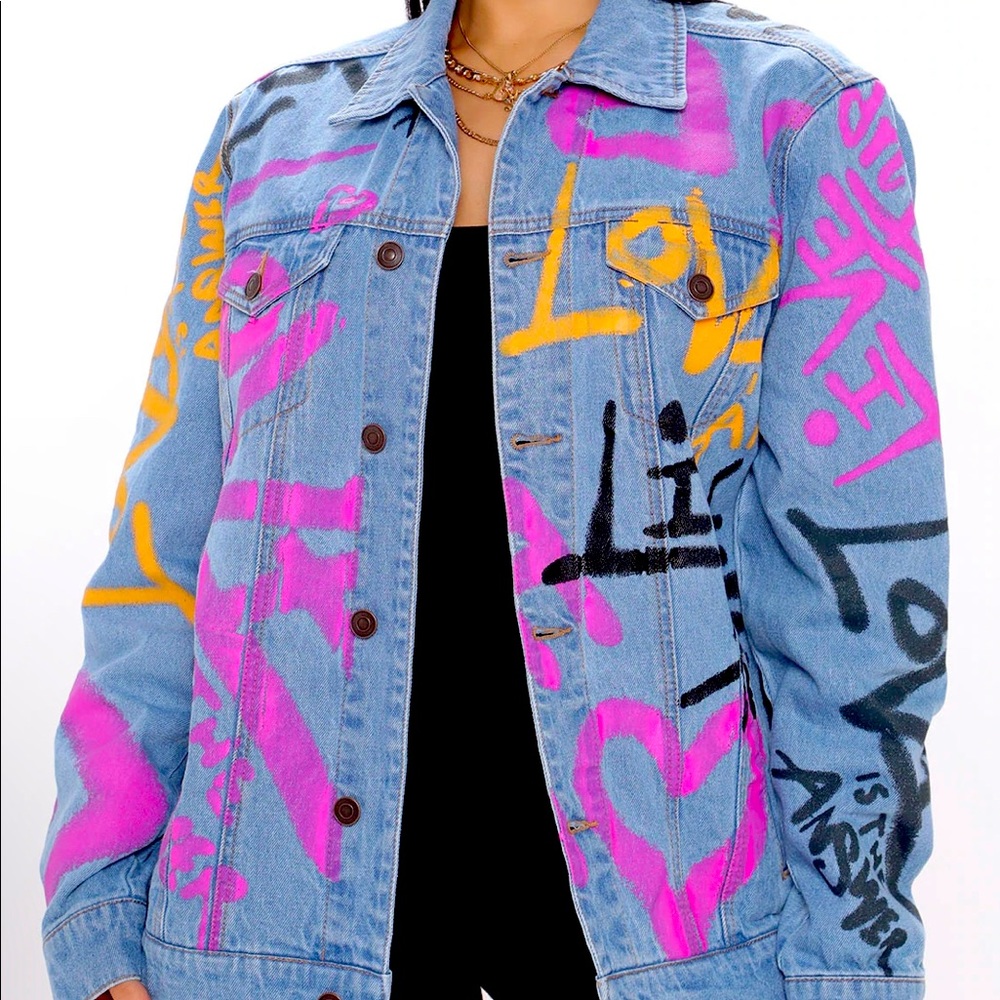 Denim Grafitti Jacket